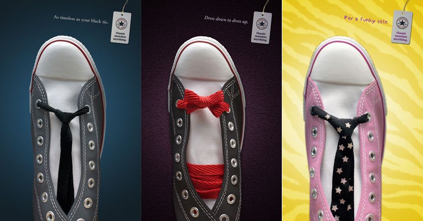 Print campaign for Converse's Chuck Taylor sneakers.